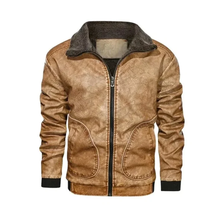 leather jacket fur jacket
