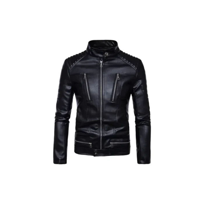leather jacket slim