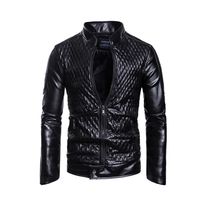 leather jacket jacket slim