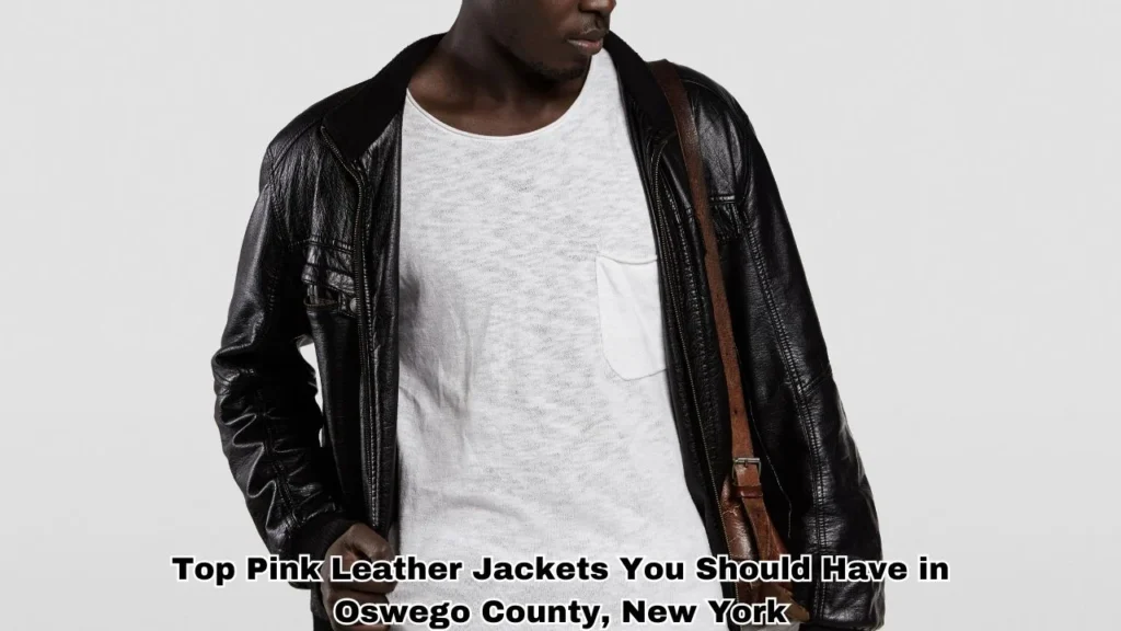 Oswego County Leather Jacket Pink Leather Jacket