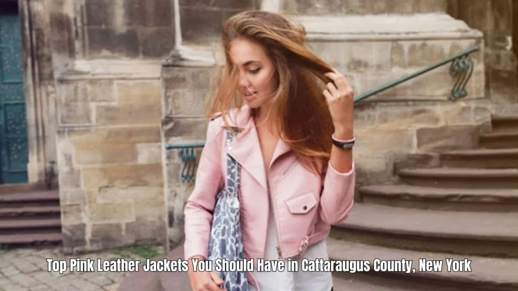 Cattaraugus County Leather Jacket Pink Leather Jacket