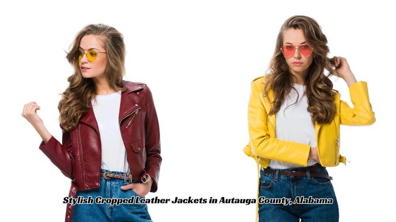 Cropped Leather Jacket Autauga County