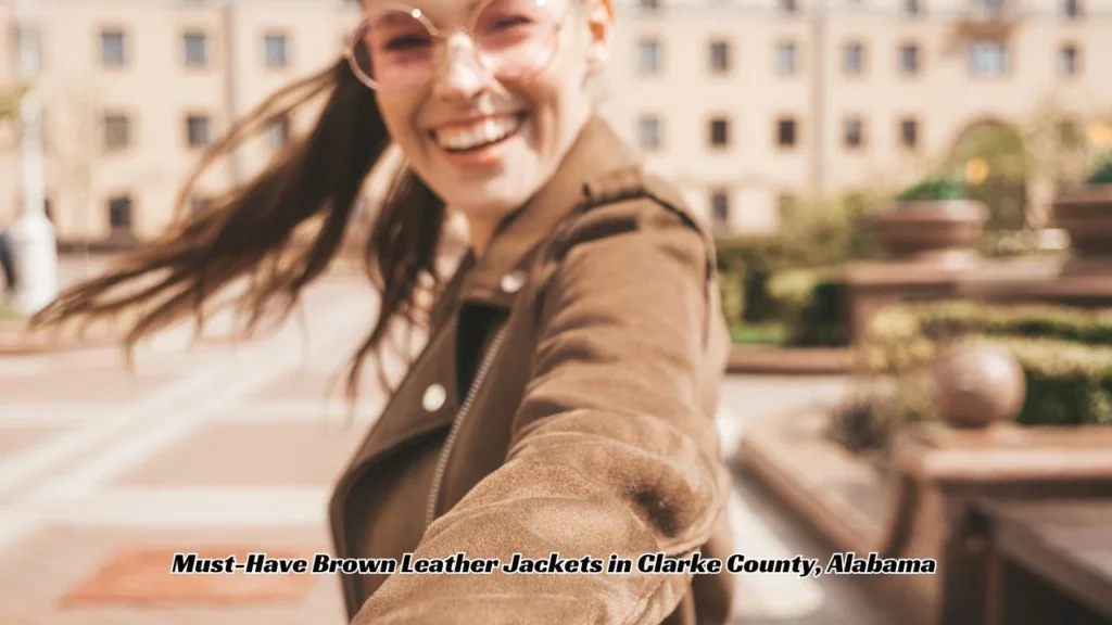 Brown Leather Jacket Clarke County