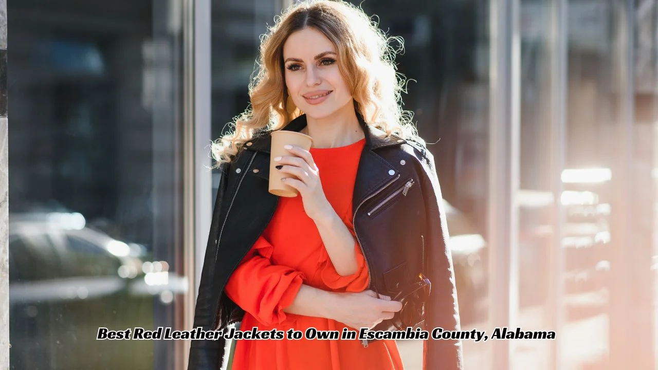 Escambia County Red Leather Jacket