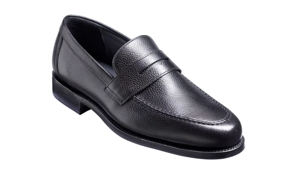 Black Grain Loafer Shoe