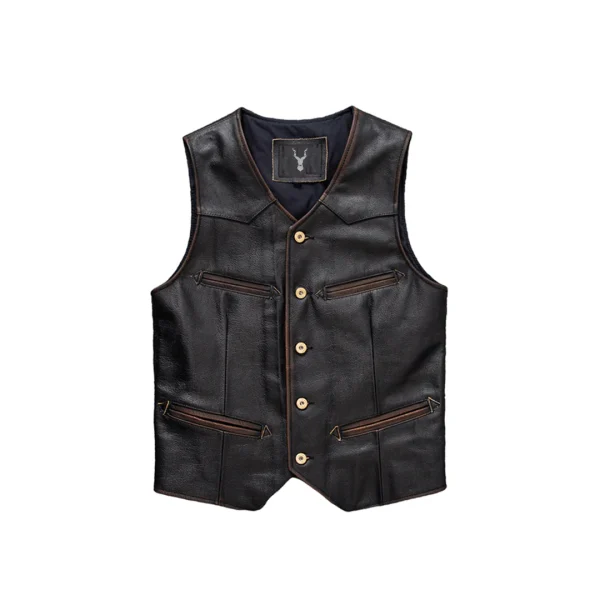Tan Dye Leather Vest