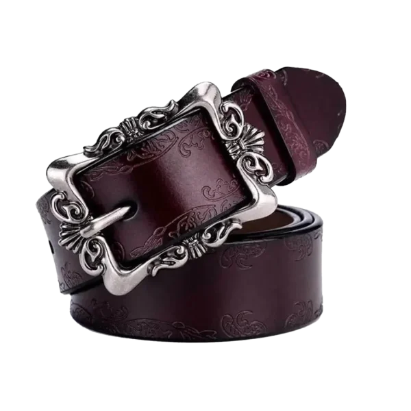 Hot Women Leather Belt Cowskin Punk Luxury Leather Belt - Image 2