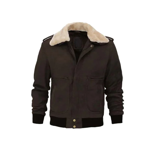 Echo Suede Bomber Jacket - Image 12