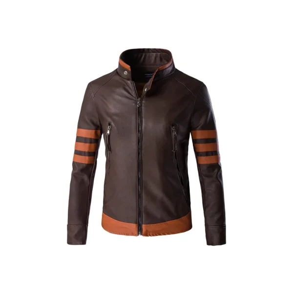 Men's Wolverines Cosplay Original Leather Moto Jacket