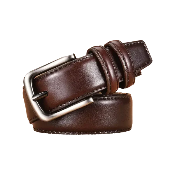 Classic Black Pin Buckle Genuine Leather Men's Belt - Image 3