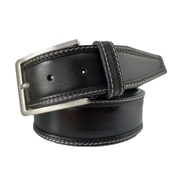 Men's Business Black Genuine Cow Leather Belt