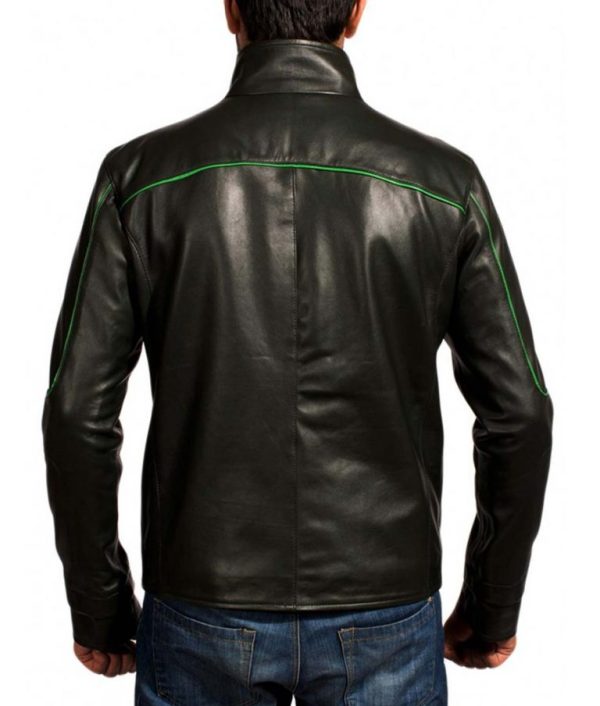 Green Lantern Justice League Leather Jacket - Image 2