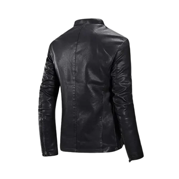 Men's Racer Slim Fit Original Leather Jacket - Image 2