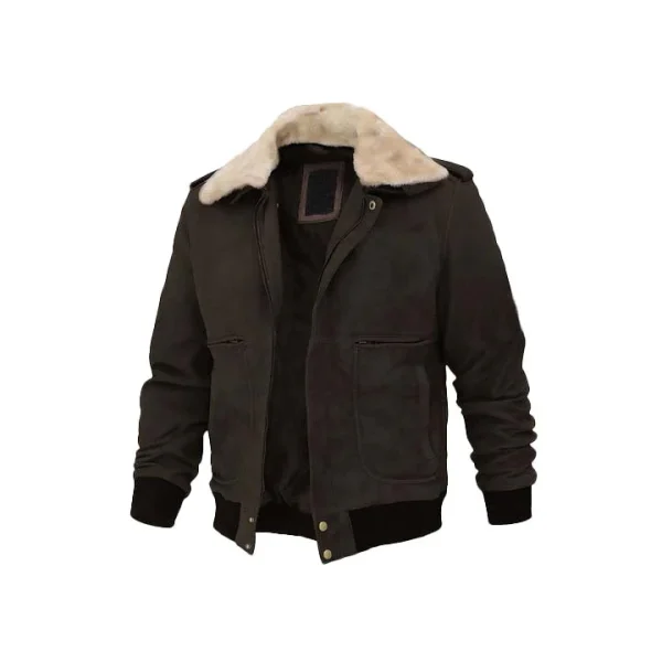 Echo Suede Bomber Jacket - Image 11