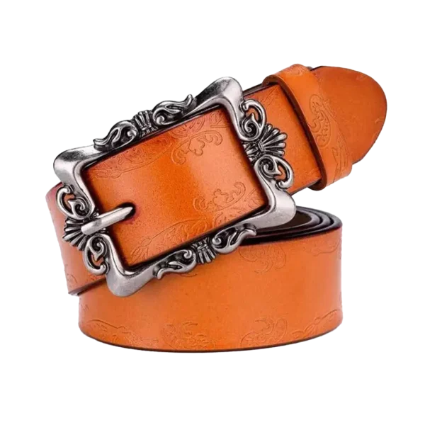 Hot Women Leather Belt Cowskin Punk Luxury Leather Belt - Image 3