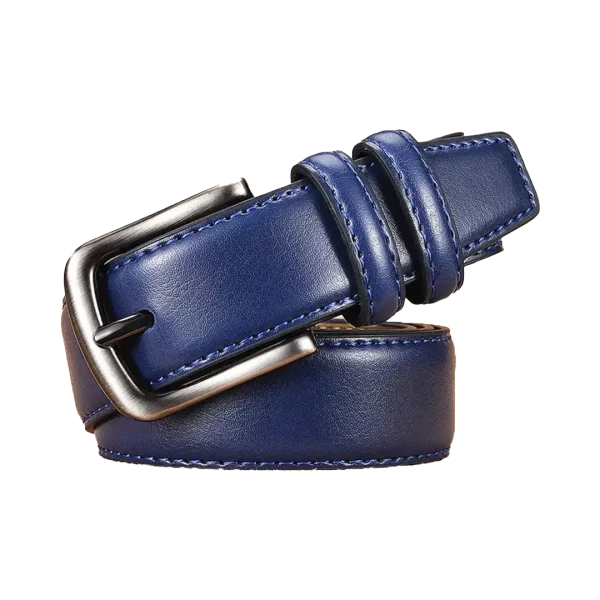 Classic Black Pin Buckle Genuine Leather Men's Belt - Image 2