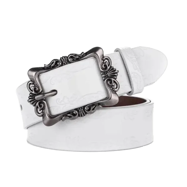 Hot Women Leather Belt Cowskin Punk Luxury Leather Belt - Image 4