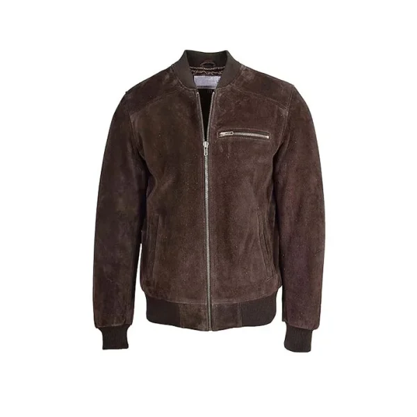 Nebula Suede Bomber Jacket - Image 5