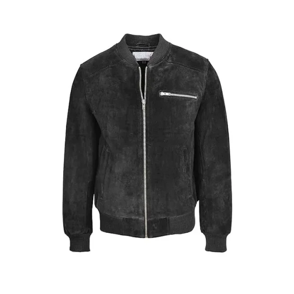 Nebula Suede Bomber Jacket - Image 9