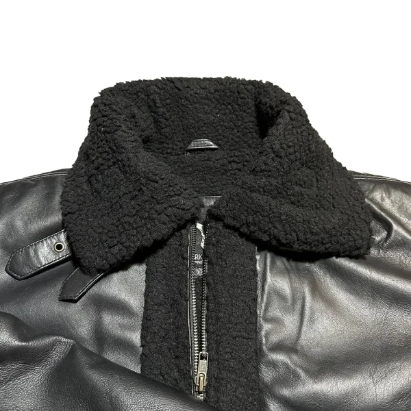 Men's Shearling Winter Original Leather Jacket - Image 2
