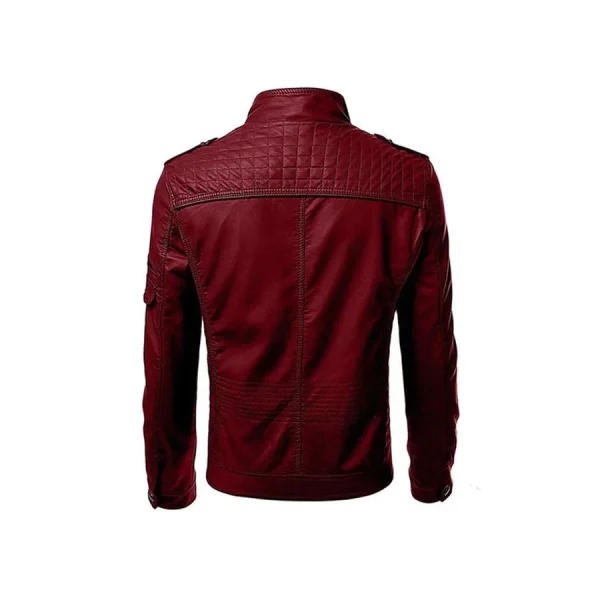 Mens Motorcycle Original Leather Jacket - Image 4