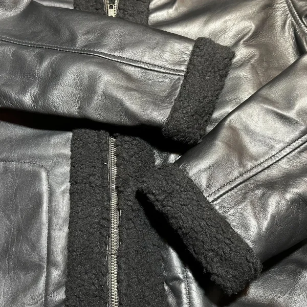 Men's Shearling Winter Original Leather Jacket - Image 3