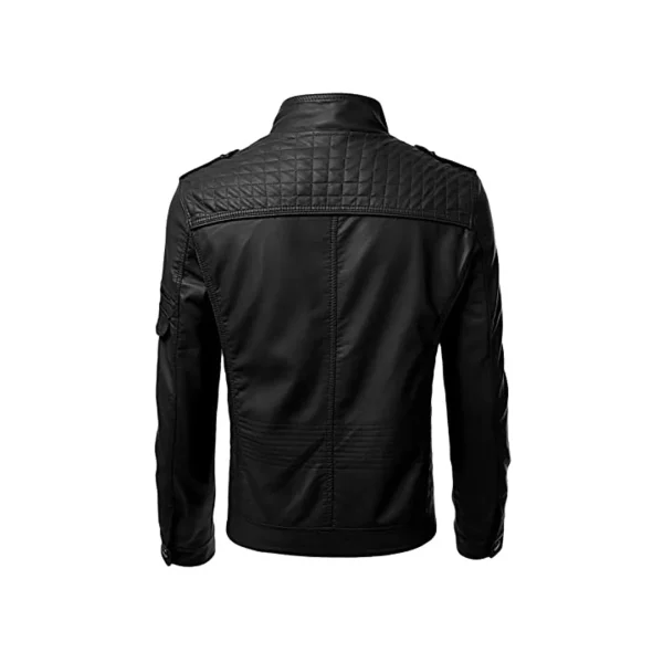 Mens Motorcycle Original Leather Jacket - Image 2