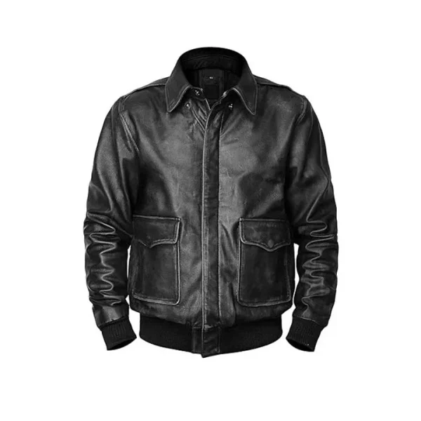 A-2 Flight Coffee Leather Bomber Jacket - Image 10