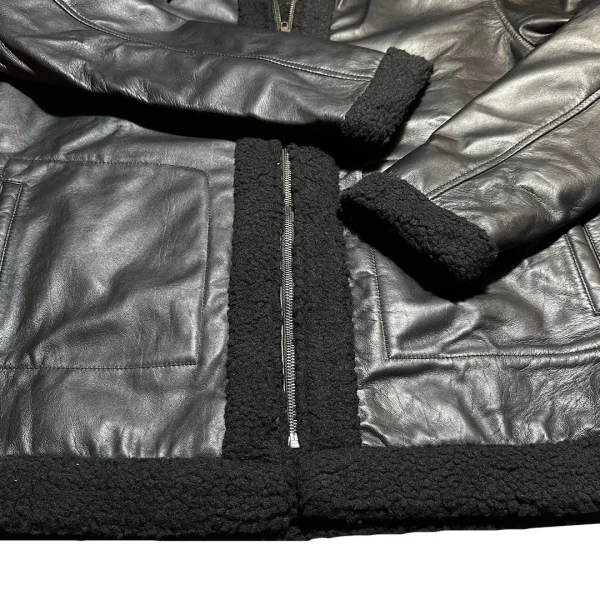 Men's Shearling Winter Original Leather Jacket - Image 4