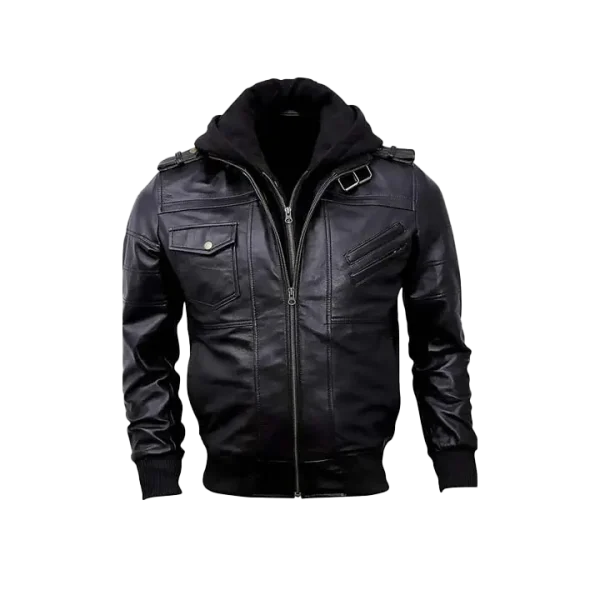 Guerrilla Leather Bomber Jacket