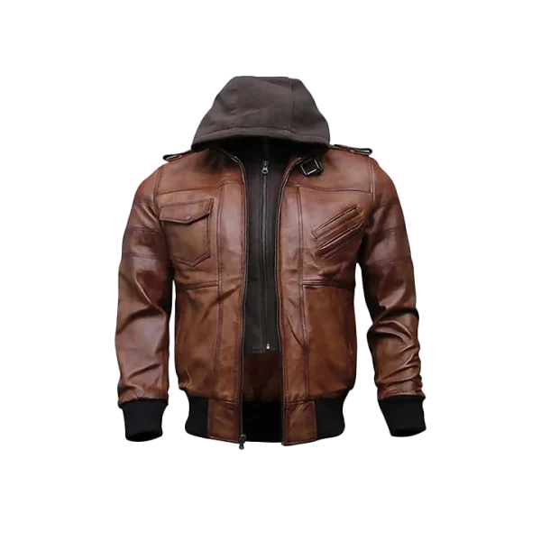 Guerrilla Leather Bomber Jacket - Image 5