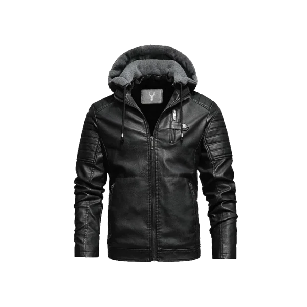 Avenger Hood Leather Jacket
