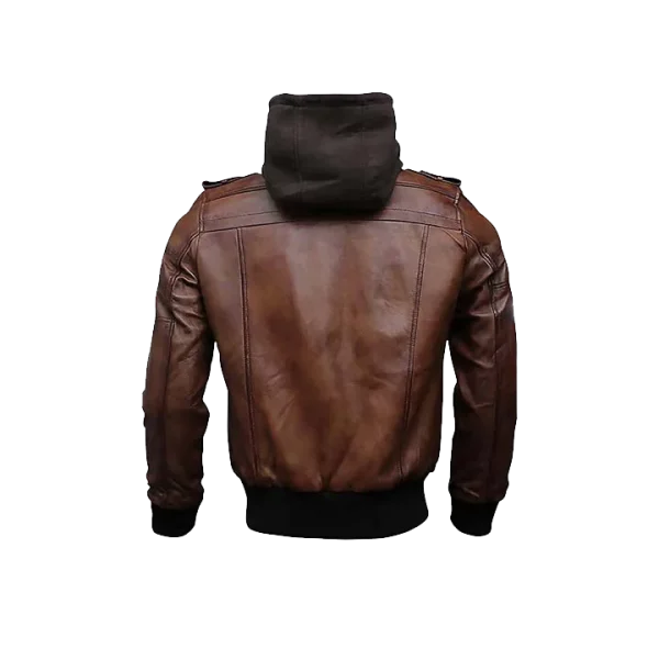 Guerrilla Leather Bomber Jacket - Image 7