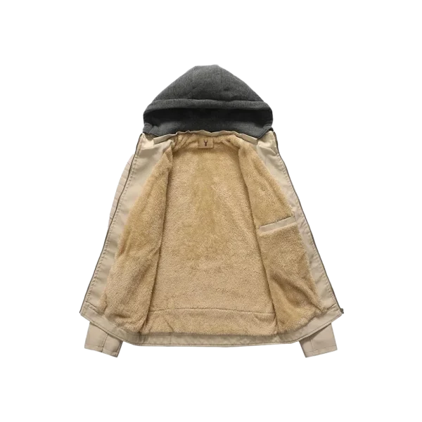 Avenger Hood Leather Jacket - Image 4