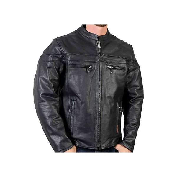 Cuffs Zipper Quilted Lining Moto Jacket