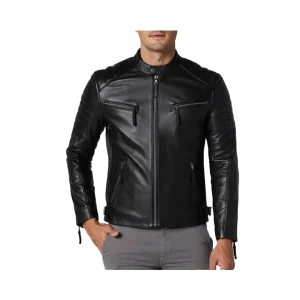 Snap Collar Moto Jacket