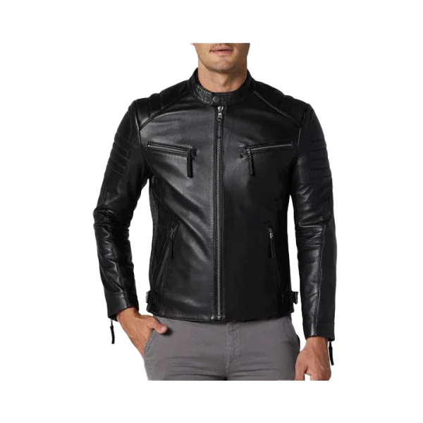 Snap Collar Moto Jacket