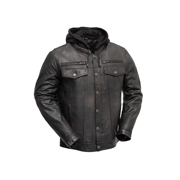 Dutch Removeable Hood Moto Jacket