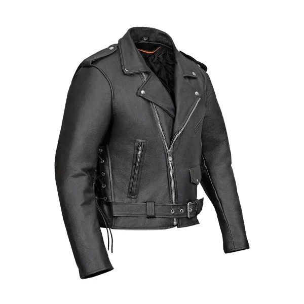 Side Laces Belted Moto Jacket - Image 2