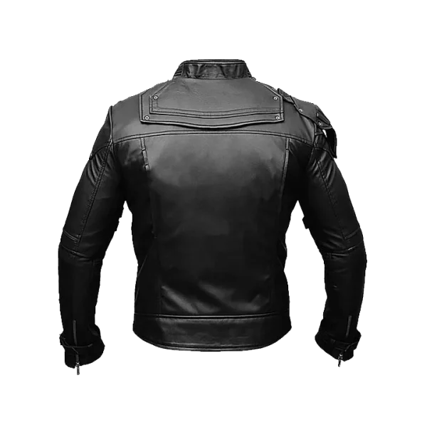 Belted Cuffs Moto Jacket - Image 2