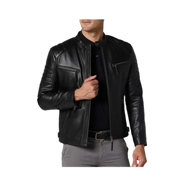 Snap Collar Moto Jacket - Image 4
