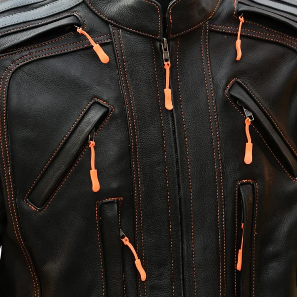 Multi Pockets Protector Moto Jacket - Image 5