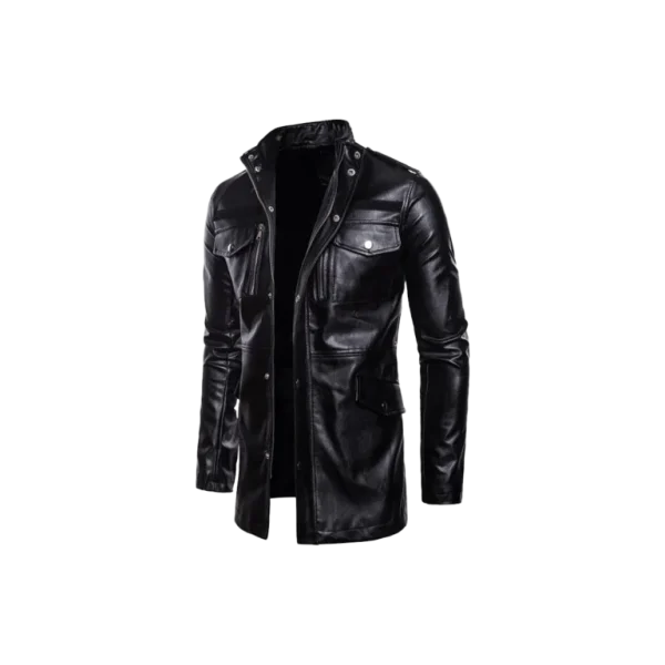 Men's Luxury Moto Real Leather Coat - Image 2