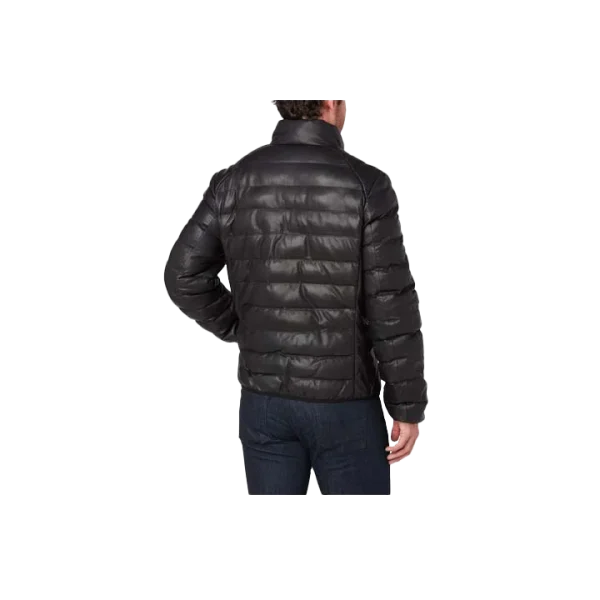 Quilted Leather Puffer Jacket - Image 2
