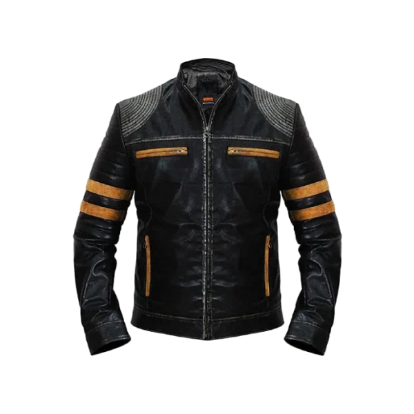 Men's Distressed Cafe Racer Biker Original Leather Jacket