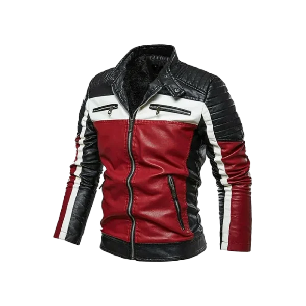 Men's Slim Fit Original Leather Moto Jacket - Image 2