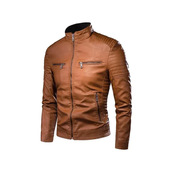 Austin Men's Slim Fit Original Leather Jacket - Image 5