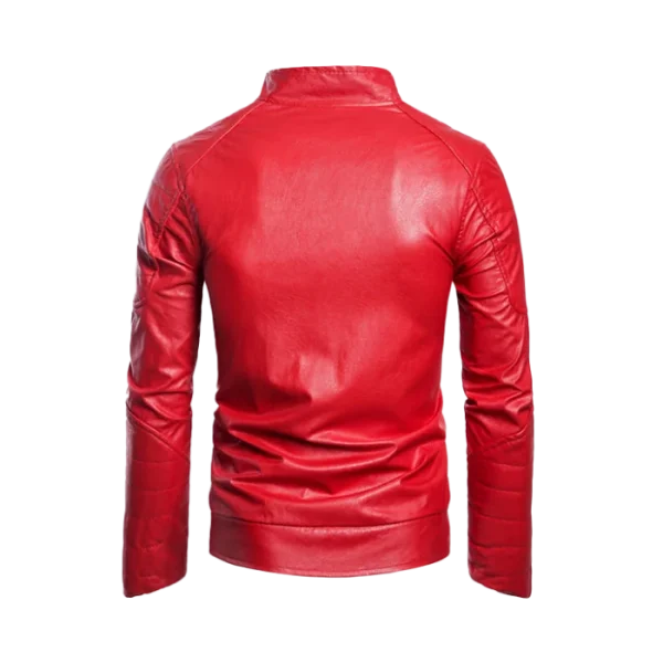 Men's Diamond Quilted Original Leather Jacket - Image 6