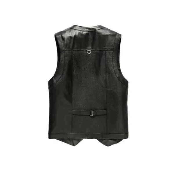 Men's Vintage Commando Leather Vest - Image 2