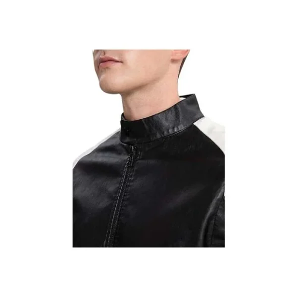 Baseball Varsity Leather Bomber Jacket - Image 6